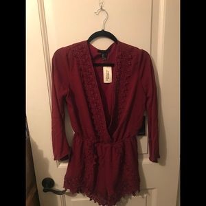 NEW forever 21 red romper